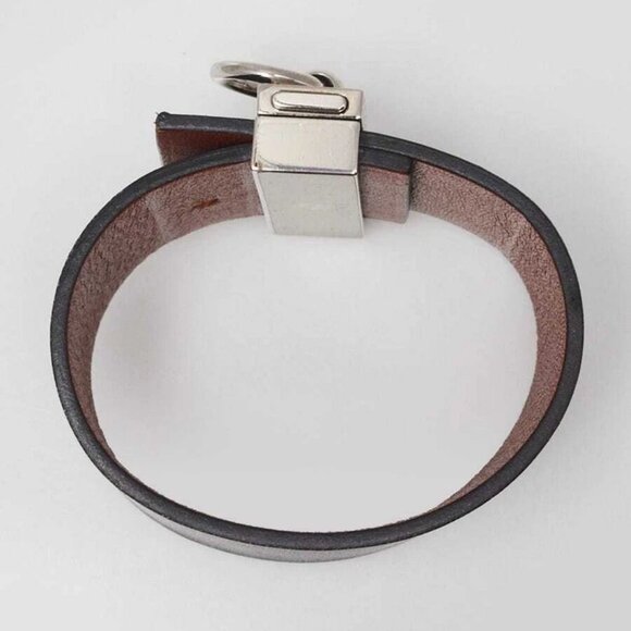 Hermes Black Leather Palladium Plated Swift Leather Palladium Plated Reversib... - Picture 4 of 7